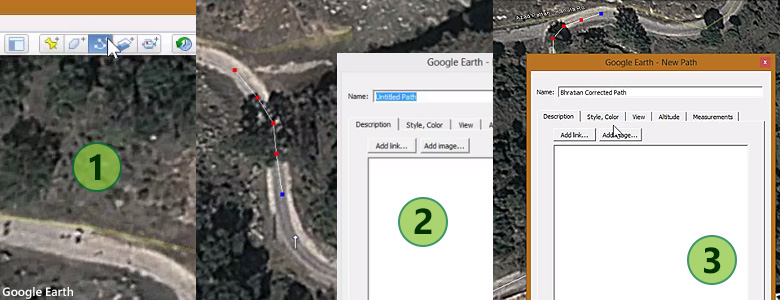 Google Earth Road Drawing