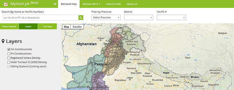 Pakistan Elections Voter Map