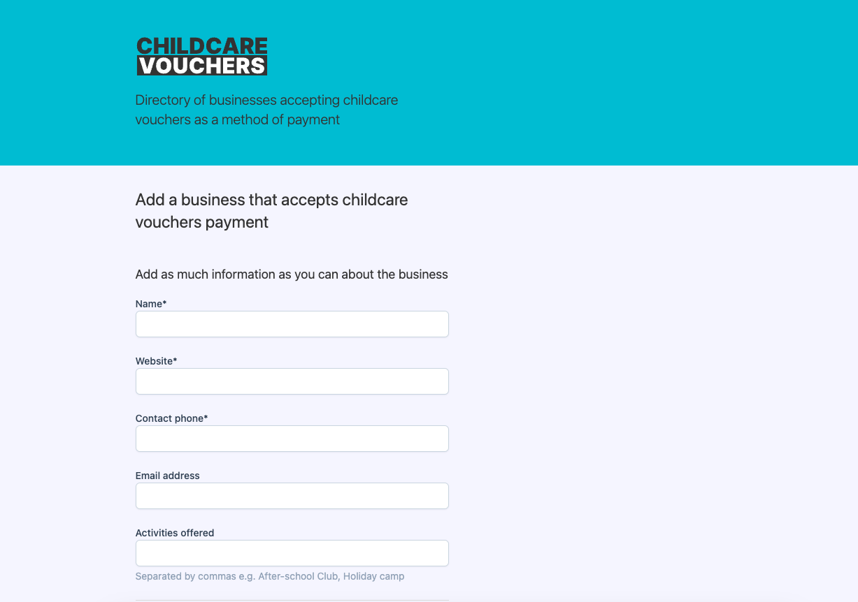 Traffic graph for childcare-vouchers.uk website